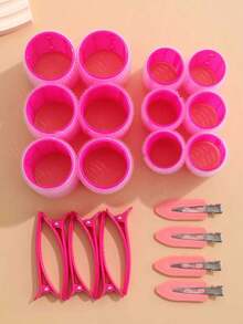 Hair Rollers With Clips, Self-Gripping Curler Suitable For Long/Medium/Short Hair And Bangs, DIY Hair Curling Tool (Includes 12pcs Large Roller Tubes + 10pcs Clips) - Multicolor - View 11