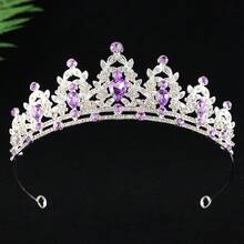 1 buah Bando Mahkota Perak Wanita, Cocok untuk Pengantin, Pernikahan, Pesta, Dansa, Kontes Kecantikan, Aksesori Rambut Wanita Gaya Gothic - View 9