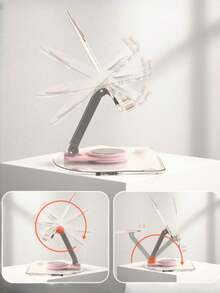 Acrylic Tablet And Phone Stand - Multi-Functional, Rotatable And Adjustable Desktop Stand. This Transparent Multi-Angle Stand Is Suitable For Home And Office Desktop Decoration, And Can Also Be Used As A Decorative Accessory For Halloween, Thanksgiving And Christmas. - B - View 9