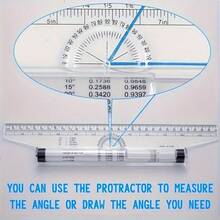 2pcs Plastic Rolling Rulers, Multi-Function Drawing And Design Rulers For School And Office Measurement And Drafting - 2 Pcs/1 Set - View 6