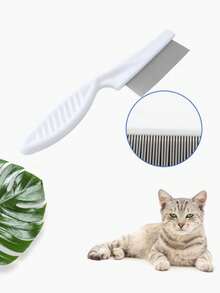 2-In-1 Pet Hair And Tear Stain Remover Brush - Stainless Steel Dog And Cat Flea Comb, Effectively Trims & Gently Removes Dull Fur And Fleas, Suitable For Dogs And Cats - Multicolor - View 7