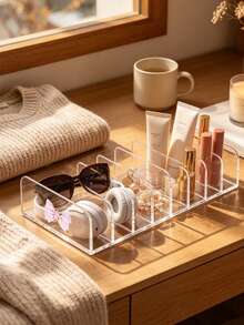 Acrylic Eyeshadow Palette Storage Box, Transparent Large Capacity Desktop Drawer-Style Storage Box, Transparent Cosmetic Organizer, Makeup Brush Holder, Perfume Storage Box, Jewelry Box, Suitable For Living Room, Dining Room, Kitchen, Bedroom - Multicolor - View 5