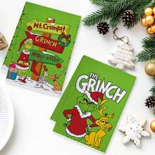The Grinch The Christmas Cleaning Towel Printed Wiping Cloth, Home Kitchen Countertop Care, Holiday Decor Maintenance, Suitable For Home Enthusiasts Daily Cleaning And Wiping - A - View 3