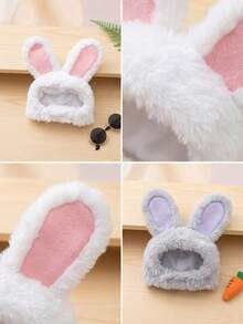 Cat And Dog Rabbit Ear Pet Hat, Soft Plush Rabbit Ear Headpiece, Long 3D Ears, Elastic Fit Pet Costume Accessory, Suitable For Cosplay, Party And Photography - Multicolor - View 7