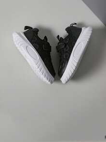 Children's Spring/Autumn Fashion Breathable Versatile Girls' Vintage Floral Decor Casual Sports Sneakers - Black - View 4