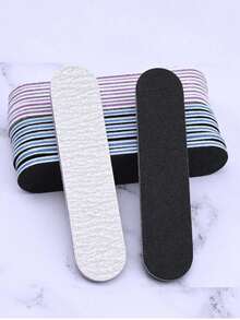 20pcs Black Matte Nail Files, Straight Nail Buffing Strips, High-Quality Non-Shedding Nail Buffing Strips - Multicolor - View 11
