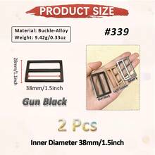 SinHo 2Pcs Pinless Tri-Glide Buckle Alloy, No Needle Rectangle Loop, Hang Plated Belt Adjuster, Webbing Slider, High Quality Hardware For Bag Accessories - Multicolor - View 20