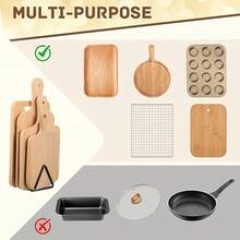 Triangular Metal Cutting Board Rack, Heavy Duty Space-Saving Countertop And Cabinet Storage Rack With Pot Holder, Kitchen Storage Organizer And Accessories, Easy To Install Sturdy Cutting Board, Cookware And Pot Lid Organizer Rack, Pantry Storage - Black - View 4