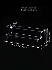 1pc Acrylic Cosmetic Storage Box, Multi-Layer Transparent Display Rack, Suitable For Perfume, Skincare, Makeup, Ideal For Vacation Beach, Bathroom Storage, Bedroom Storage. - Multicolor - View 3