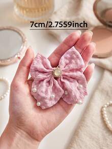 2/6/12pcs Puff Bow Hair Clips Set, Cute Hair Accessories - Suitable For Girls And Women, Perfect For Daily Wear And Dates - Multicolor - View 8