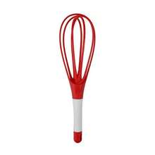 Flat Egg Beater Plastic Egg Whisk 2-In-1 Foldable Rotating Balloon Style And Silicone Coated Flat Stirrer, Baking Kitchen Gadget - Multicolor - View 10