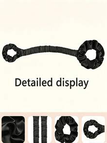 Multifunctional Satin Heatless Curling Hair Scrunchie With Fixing Band, Heatless Styling Tool For Sleeping, Fashionable Design Suitable For Daily Styling, Outings Or Sports - Multicolor - View 5