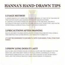 2pcs Black/Brown Henna Tattoo Paste, Waterproof Semi-Permanent Temporary Tattoo Paste For DIY Body Art Festival Party - Multicolor - View 11