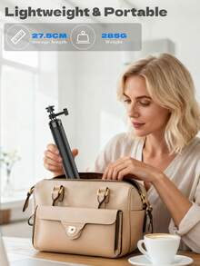 Portable Video Live Streaming Stand, One-Click Quick Deployment. 1.6m Aluminum Alloy Selfie Stick Tripod, Can Be Handheld Or Placed On The Ground. Suitable For Webcams, Cameras, Can Be Equipped With Phone Holder, Compatible With Multiple Phone Models. - A - View 7