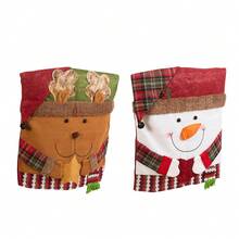 Christmas Chair Cover Christmas Decoration Chair Slipcover Decorative Ornament Home Chair Cover Stool Cover Atmospheric Holiday Decor - Multi-color - View 8