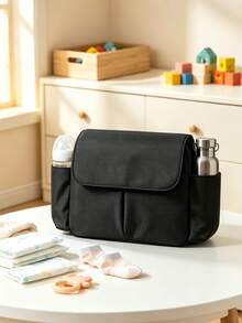 Multifunctional Baby Stroller Hanging Bag, Large Capacity Oxford Fabric Storage Bag, Universal Stroller Organizer Bag, Baby & Mother Travel Storage Bag - Multicolor - View 2