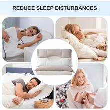 Bantal Ergonomis, Bantal Leher Serviks, Bantal Traksi Serviks untuk Tidur Nyenyak, Inti Ganda Khusus, Bantal Leher Bulat yang Dapat Dilepas Terbaik untuk Leher dan Bahu yang Tidak Nyaman, Bantal Kontur, untuk Tidur Miring dan Telentang, Bantal Penopang Leher - Aprikot - View 9
