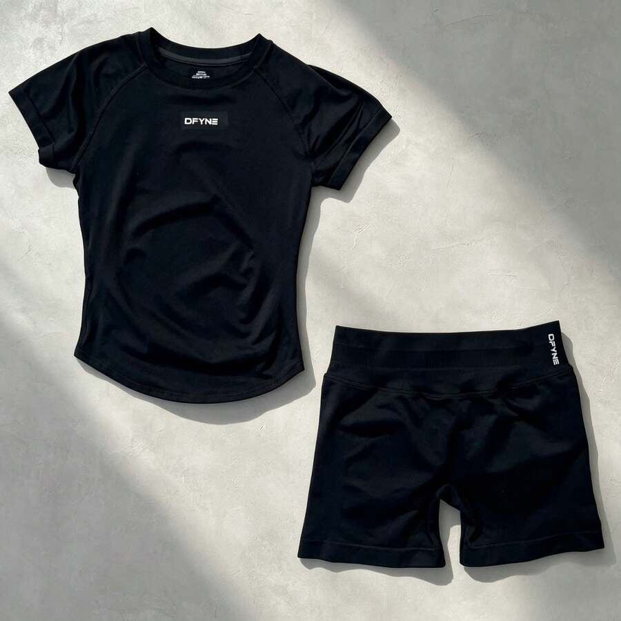 Women Two-Piece Outfits - Black - View 1