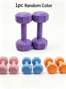 1pc/2pcs Cement Hex Dumbbells, Anti‑Roll Structure, Non‑Slip Handles, [1kg/2kg/3kg], Random Color Delivery, Assist In Arm Shaping And Muscle Strength Improvement, Suitable For‑Home Workouts, Indoor Strength Training, Fitness Rehabilitation Exercises - Random Color - View 12