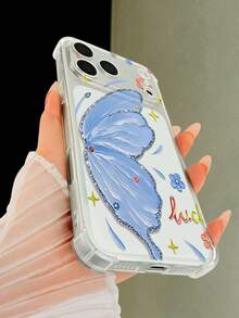 Koolife Butterfly-Print Phone Case Featuring A Dual-Sided Glossy Hard Shell Made Of PC And TPU; Scratch-Resistant, Wear-Resistant, And Impact-Resistant; Compatible With IPhone 11, 12, 13, 14, 15, 16, 17,18 (Including Pro And Pro Max Models). - Clear - View 4