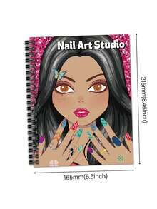 1 Set Daily Outfit Sticker Set, Children's Fashion Coloring Book, 1 Book (20 Coloring Pages + 4 Stickers) + 1 Nail Art Sticker, Children's Coloring And Outfit Activity Book, School Supplies, Back To School, New Year Birthday Gift - Multicolor - View 10
