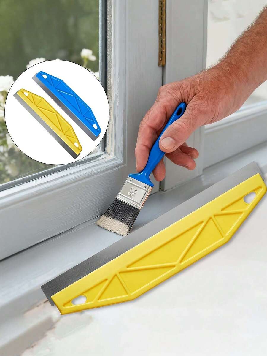 1 cái thanh chắn cạnh sơn, dụng cụ sơn cạnh thẳng chính xác, lưỡi hướng dẫn cạnh cắt tỉa sơn, độ dày lý tưởng, phù hợp cho các công việc cắt sạch và sơn chính xác - Nhiều màu - Xem 1