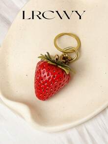 Women's Bag Charm Strawberry Artificial Cute Fashion Fresh Minimalist Versatile Red,Key Rings - Red - View 1