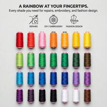 Polyester Sewing Thread Set For Sewing Machines And Hand Stitching, All Purpose High Strength Thread Spools For Quilting, Embroidery, Serger, DIY Crafts, - Resistance Band - View 3