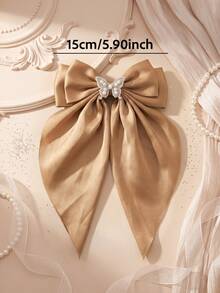 1/2/4pcs/Set Brown Tone Large Bow Hair Clips, Cute Hair Accessories - Suitable For Girls And Women, Essential For Daily Wear And Dates - Multicolor - View 8
