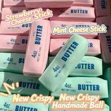 Novel Butter Stick Toy, Handmade Food‑Shaped Fidget Toy, Unique Strawberry & Mint Cheese Stick Design, Soft Play Prop, Fun Sensory Play Ornament, Creative Gift For Hobby Collectors, Cute Simulation Snack Model - Multicolor - View 8
