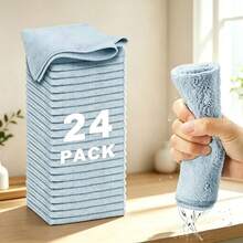 Microfiber Washcloths Towel And Face Cloths Pack Of 24/4/8/12, 12" X 12" Highly Absorbent And Soft Face Towels Wash Cloths For Bathroom, Gym, Hotel And Spa, Fast Drying Multi-Purpose Cleaning Cloth - Multicolor - View 1