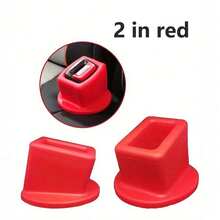 1/2/5pcs Silicone Seat Belt Buckle Holder, Keeps Buckle Upright For Easy Access, Fits Most Car Seat Belt Buckles - Multicolor - View 9