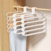 1/3/5pcs Multi-Functional Plastic Storage Rack, Closet Clothes Organizer, 5-Layer Pants Rack, Can Store Scarves And Hair Accessories, Thickened Durable Upgraded Version, Pants Hanging Rack, Scarf Tie Storage Hook, Home Room Decoration Storage Supplies - View 5