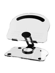 Acrylic Tablet And Phone Stand - Multi-Functional, Rotatable And Adjustable Desktop Stand. This Transparent Multi-Angle Stand Is Suitable For Home And Office Desktop Decoration, And Can Also Be Used As A Decorative Accessory For Halloween, Thanksgiving And Christmas. - B - View 13