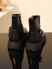 Children's Boots New Style Single Lining Anti-Slip Casual Boots - Black - View 7