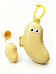 Cute Banana Shaped Toothbrush Holder Set, Plastic Portable Travel Toothpaste Squeezer, Fun Cartoon Eye Print, Hanging Rope Decoration, Dustproof Mini Storage Rack, Suitable For Travel, Camping, Bathroom Daily Use, Holiday Travel Accessory - Multicolor - View 14