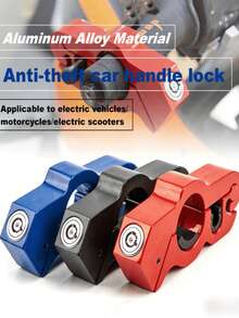1pc Universal Anti-Theft Throttle Lock, Motorcycle, Bicycle, Electric Scooter, Skateboard Handlebar Lock, Plastic Material - A - View 2