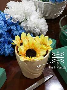 1/2/4/6pcs Universal Dry & Wet Floral Foam Bricks, Green Foam Blocks, Soft Cork For Fixing Roses, Green Soft Cork, Suitable For Floral Arrangement, Handmade DIY Bouquets, Garden Decor, Wedding Decoration And Garden Planters - Square - View 8