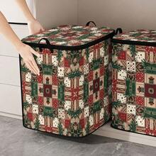 1pc Large Capacity Star-Shaped Lid Storage Box, Foldable Organizer Bin, Suitable For Blankets And Quilts, Equipped With Durable Zipper, Perfect Holiday Home Gift, Can Be Used For Underbed Storage. Storage Box With Lid, Storage Bin With Lid, Extra Large Quilt Organizer, Storage Box With Lid, Storage Box, Storage Box With Lid, Storage Cabinet, Medicine Storage Box, Box-Style Storage, Storage Bin, Cabinet - Multicolor - View 7