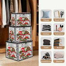 1pc Large Capacity Star-Shaped Lid Storage Box, Foldable Organizer Bin, Suitable For Blankets And Quilts, Equipped With Durable Zipper, Perfect Holiday Home Gift, Can Be Used For Under-Bed Storage. With Lid Organizer Bin, With Lid Storage Box, Extra Large Quilt Organizer Bin, With Lid Storage Box, Storage Box, With Lid Storage Box, Storage Cabinet, Medicine Storage Box, Box-Style Storage, Storage Bin, Cabinet - Multicolor - View 5