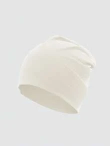 1pc Unisex Solid Color Elastic Pleated Beanie Liner Hat, Minimalist Basic Casual Neutral Commuter Style, Soft Pleated Texture Design On Sides, Classic Black White Gray Three Colors, High Elasticity Wide Brim Fits Most Head Sizes, Snug Fit And Non-Slip, Soft And Breathable Fabric, Suitable For Home Sleep Hat, Outer Hat Liner, All Season Wear, Unisex, Perfect For Home Relaxation And Daily Layering, Lightweight And Breathable, Multi-Piece Set For Easy Rotation And Washing - Multicolor - View 6