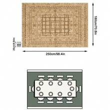 1PC Beige Brown Geometric Star Grid Pattern Vintage Oriental Rug, Traditional Faux Cashmere Rectangular Area Carpet With Center Grid, Multi-Pointed Star And Diamond Border Details, Machine Washable, Suitable For Living Room/Bedroom, Warm Tone Home Decor For Autumn/Winter - Multicolor - View 17
