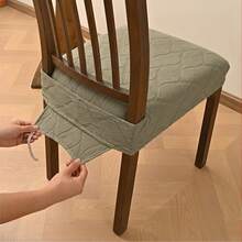 1/4/6pcs Solid Color Chair Back Cover & Seat Cushion, Home Dining Chair Pad, Living Room Home Decor, Halloween Decoration - Multicolor - View 10