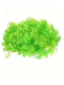 Green Festival Is Joyful, The Colorful African-Style Clown Wigs - Punk Rock Style, Made Of Polyester Fiber, Very Suitable For Cosplay And Party Performances. Halloween Wigs - Green - View 6