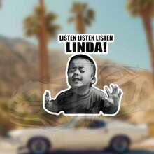 1/2/5 Pcs "Listen Linda" Vinyl Stickers For Bikes, Electric Scooters, Skateboards, Outdoor Gear, Cars, Trucks, Laptops, Home & Metal Surfaces - A - View 4