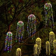Solar Powered Magic Jellyfish LED Hanging Light, Fantasy Underwater Theme Fairy Light, Waterproof Outdoor Pendant Lamp, Suitable For Garden Trees, Patio, Holiday Party Atmosphere Decoration - Jellyfish - View 12