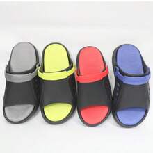 Men Slippers - Black and Green - View 6