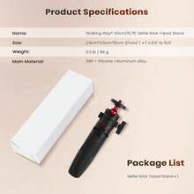 1pc Mini Camera Tripod, 360° Ball Head, Extendable Selfie Stick & Handheld Grip, Foldable Tabletop Stand, Universal 1/4 Inch Screw Mount, Portable Vlogging Tripod For Mirrorless Cameras, Action Cameras, Ring Lights, Webcams & Live Streaming - Multicolor - View 13