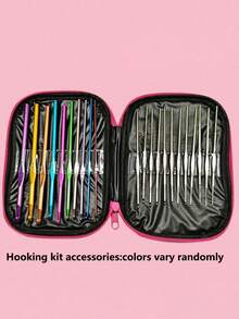 1 Set Perlengkapan Merajut Jarum Rajut Ergonomis Set Benang Rajut Berbagai Ukuran Alat Seni Merajut Buatan Tangan DIY untuk Pecinta Merajut dan Pemula - Beraneka warna - View 6