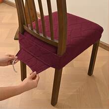 1/4/6pcs Solid Color Chair Back Cover & Seat Cushion, Home Dining Chair Pad, Living Room Home Decor, Halloween Decoration - Multicolor - View 23